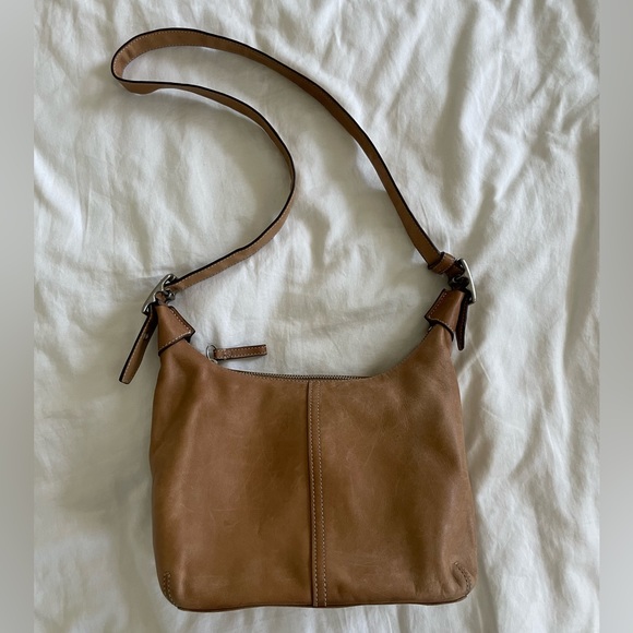 VINTAGE Y2K COACH SADDLE LEATHER CROSS-BODY BAG HOBO PURSE 9566 - Picture 7 of 9